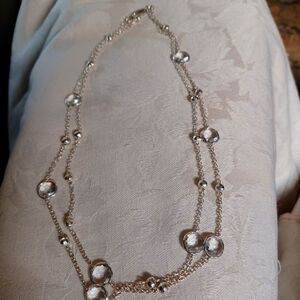 Ippolita Multi Station Necklace in Rock Crystal, SS, 38 Inches